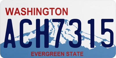 WA license plate ACH7315