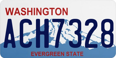 WA license plate ACH7328