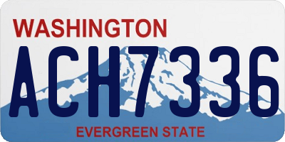 WA license plate ACH7336