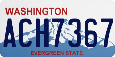 WA license plate ACH7367