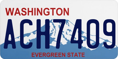 WA license plate ACH7409