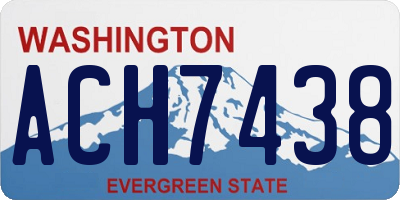 WA license plate ACH7438