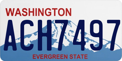 WA license plate ACH7497