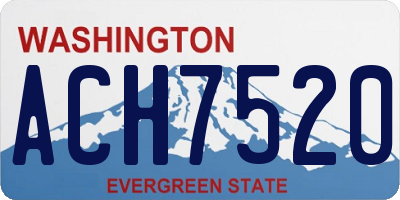 WA license plate ACH7520