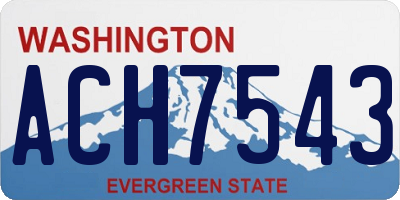 WA license plate ACH7543