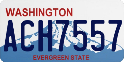 WA license plate ACH7557