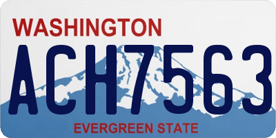 WA license plate ACH7563
