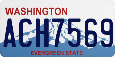 WA license plate ACH7569