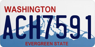 WA license plate ACH7591