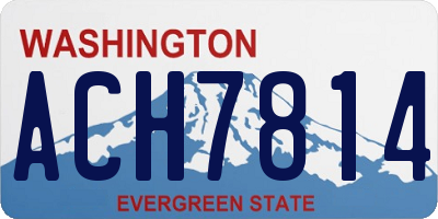 WA license plate ACH7814