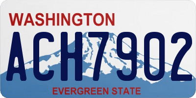 WA license plate ACH7902