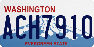WA license plate ACH7910