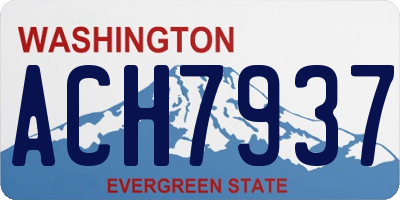 WA license plate ACH7937