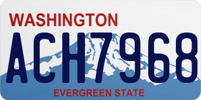 WA license plate ACH7968
