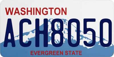 WA license plate ACH8050
