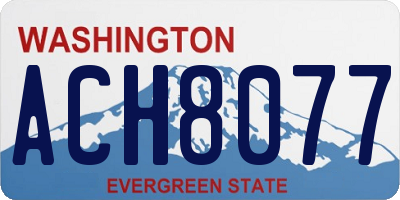 WA license plate ACH8077
