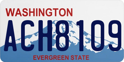 WA license plate ACH8109