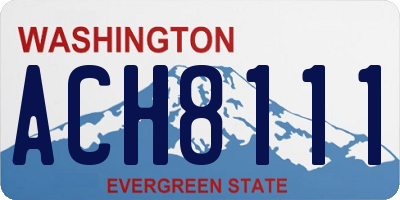 WA license plate ACH8111