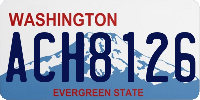 WA license plate ACH8126