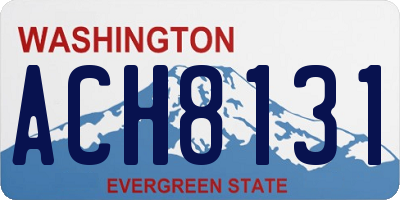 WA license plate ACH8131