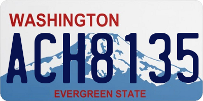 WA license plate ACH8135