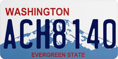 WA license plate ACH8140