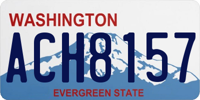 WA license plate ACH8157