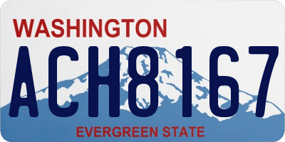 WA license plate ACH8167