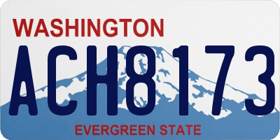 WA license plate ACH8173