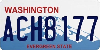 WA license plate ACH8177