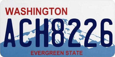 WA license plate ACH8226