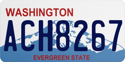 WA license plate ACH8267