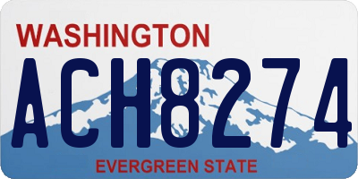 WA license plate ACH8274