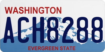 WA license plate ACH8288