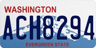 WA license plate ACH8294