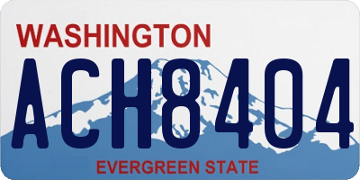 WA license plate ACH8404