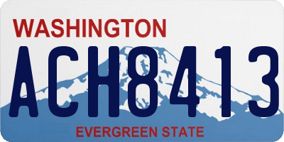 WA license plate ACH8413