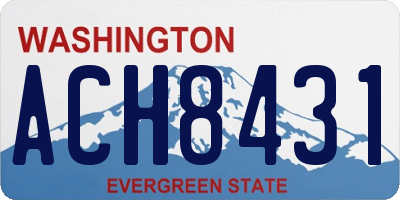 WA license plate ACH8431