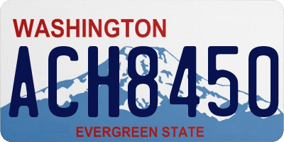 WA license plate ACH8450