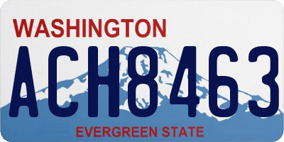 WA license plate ACH8463
