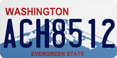 WA license plate ACH8512