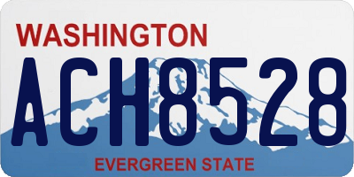 WA license plate ACH8528