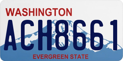 WA license plate ACH8661
