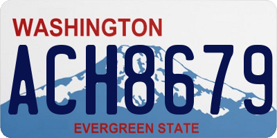 WA license plate ACH8679