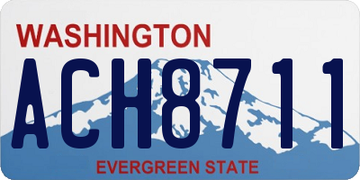 WA license plate ACH8711