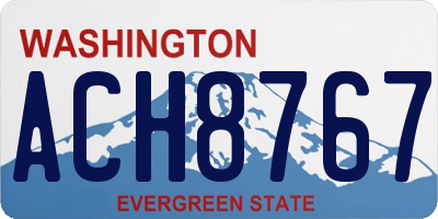 WA license plate ACH8767