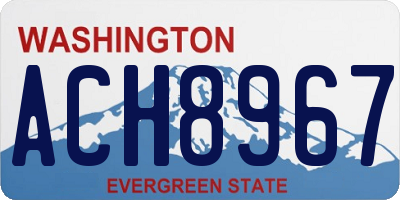 WA license plate ACH8967