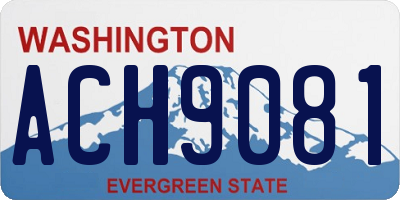 WA license plate ACH9081