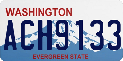 WA license plate ACH9133
