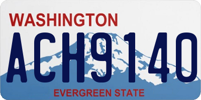 WA license plate ACH9140